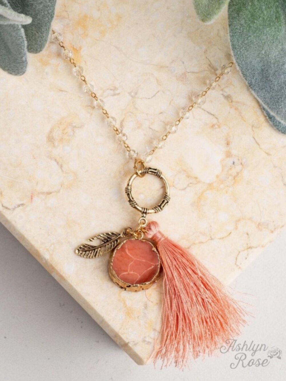 Just Peachy Necklace — 9” Diameter